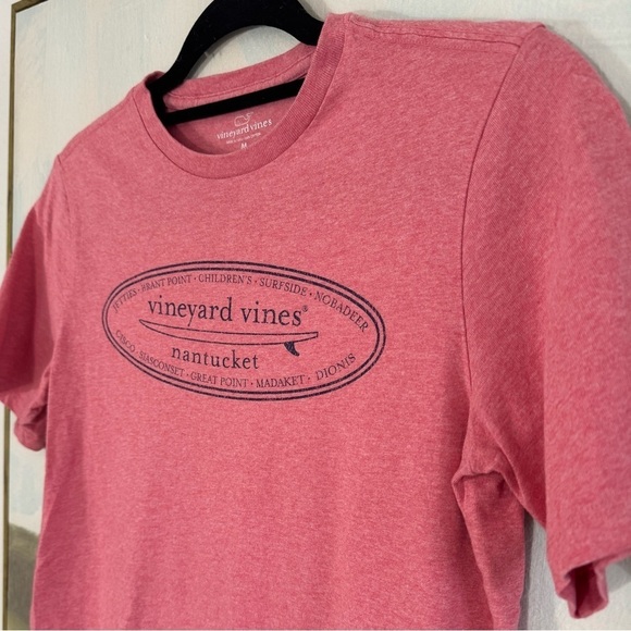 VINEYARD VINES Nantucket Short Sleeved Tee Shirt Heathered Berry Youth Med 12-14 - Picture 3 of 4